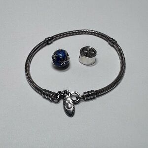 Pandora Classic Lobster Clasp Bracelet with 2 Charms